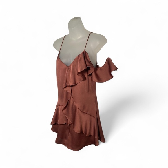 Dress Forum Copper Satin Slip Dress - Picture 2 of 12